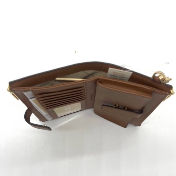 Michael Kors Large Double Zip Wallet Wristlet Brown - Picture 6 of 8